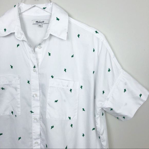 Madewell Tops - Madewell | Cactus Embroidered Courier Shirt XS